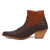Dingo Womens Rickieie Brown Leather Ankle Boots