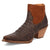 Dingo Womens Rickieie Brown Leather Ankle Boots