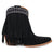 Dingo Womens Tapadero Bootie Black Suede Cowboy Boots