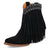 Dingo Womens Tapadero Bootie Black Suede Cowboy Boots