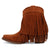 Dingo Womens Tapadero Bootie Brown Suede Cowboy Boots