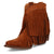Dingo Womens Tapadero Bootie Brown Suede Cowboy Boots