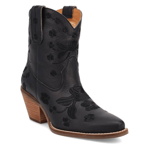 Dingo Womens Sweetheartie Black Leather Cowboy Boots