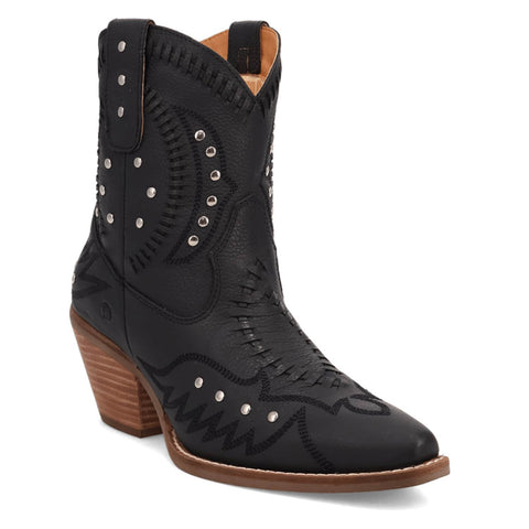 Dingo Womens Preciousie Black Leather Cowboy Boots