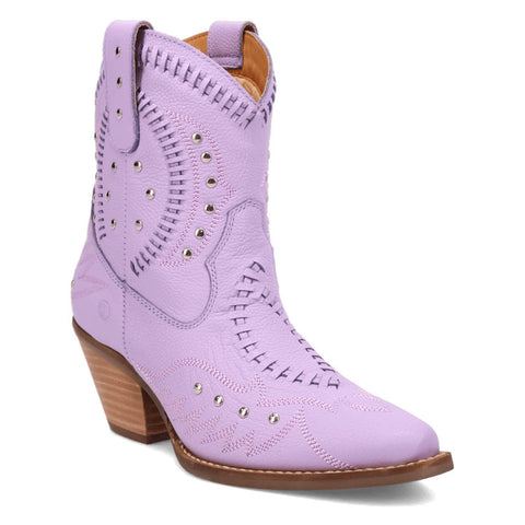 Dingo Womens Preciousie Lavender Leather Cowboy Boots