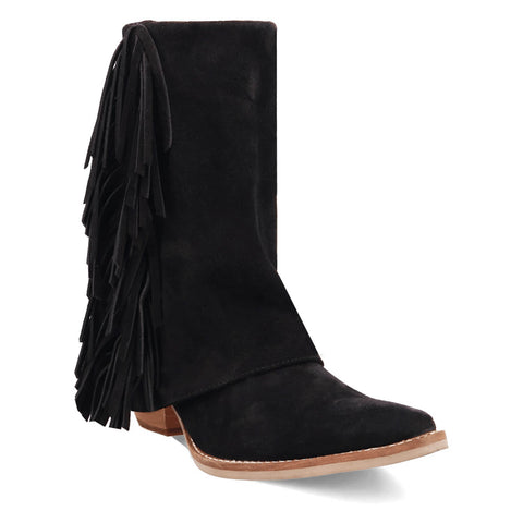 Dingo Womens Marlie Black Suede Cowboy Boots