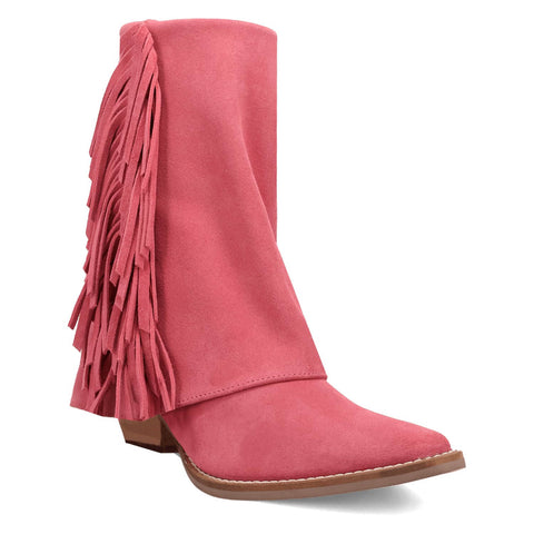 Dingo Womens Marlie Pink Suede Cowboy Boots