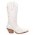 Dingo Womens Pretty N Pink White Leather Cowboy Boots