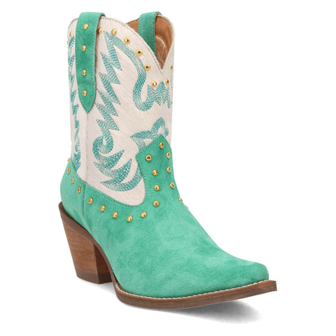 Dingo Womens Rodeo Queen Green Suede Cowboy Boots