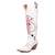 Dingo Womens King Of Clubs White Leather 16in Cowgirl Cowboy Boots