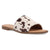 Dingo Womens Tabby Cow Print Hair-on-Hide Slide Sandals Shoes