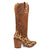 Dingo Womens Hensley Leopard Leather 13in Cowboy Boots