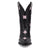Dingo Womens Starburst Black Leather 9in Cowboy Boots