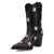Dingo Womens Starburst Black Leather 9in Cowboy Boots