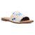 Dingo Womens Moo Moo Blue Hair-on-Hide Sandals Shoes