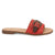 Dingo Womens Lariat Red Leather Buckle Sandals Shoes