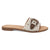 Dingo Womens Lariat White Leather Buckle Sandals Shoes