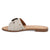 Dingo Womens Lariat White Leather Buckle Sandals Shoes
