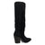 Dingo Womens Twister Black Suede 16in Fringe Cowboy Boots