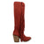 Dingo Womens Twister Red Suede 16in Fringe Cowboy Boots
