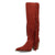 Dingo Womens Twister Red Suede 16in Fringe Cowboy Boots