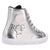 Dingo Womens Knarly Silver Leather Harness Sneakers Shoes
