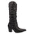 Dingo Womens Grit N Grace Black Leather 16in Stud Fashion Boots