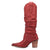 Dingo Womens Grit N Grace Red Leather 16in Stud Fashion Boots