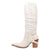 Dingo Womens Grit N Grace White Leather 16in Stud Fashion Boots
