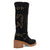 Dingo Womens Troubadour Black Suede 16in Fashion Boots