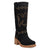 Dingo Womens Troubadour Black Suede 16in Fashion Boots