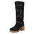 Dingo Womens Troubadour Black Suede 16in Fashion Boots