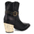 Dingo Womens Milan Bootie Black Leather 7in Ankle Boots