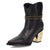 Dingo Womens Milan Bootie Black Leather 7in Ankle Boots