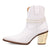 Dingo Womens Milan Bootie White Leather 7in Ankle Boots