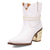 Dingo Womens Milan Bootie White Leather 7in Ankle Boots