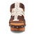 Dingo Womens Chateau Wooden Brown Leather Stud Sandals Shoes