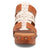 Dingo Womens Chateau Wooden Russet Leather Stud Sandals Shoes