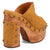 Dingo Womens Free Spirit Wooden Plantain Leather Stud Sandals Shoes
