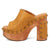 Dingo Womens Free Spirit Wooden Plantain Leather Stud Sandals Shoes