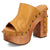 Dingo Womens Free Spirit Wooden Plantain Leather Stud Sandals Shoes