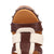 Dingo Womens Cosmo Wooden Brown Leather Stud Sandals Shoes