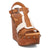 Dingo Womens Cosmo Wooden Tan Leather Stud Sandals Shoes