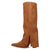 Dingo Womens Buckle Bunny Camel Suede 16in Cowboy Boots