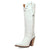 Dingo Womens Rock N Rebel White Leather 16in Cowboy Boots