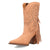 Dingo Womens Star Power Bootie Peach Suede 9in Cowboy Boots