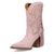 Dingo Womens Star Power Bootie Pink Suede 9in Cowboy Boots
