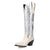 Dingo Womens Take No Bull White Calf Leather 16in Cowboy Boots