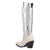 Dingo Womens Take No Bull White Calf Leather 16in Cowboy Boots