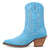 Dingo Womens Tiny Pony Bootie Blue Suede 8in Fashion Boots
